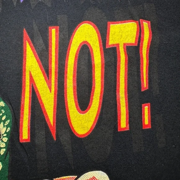Vintage 90s Dinosaurs T Shirt Not‎ The Momma Rare Single Stitch Black SSI Large